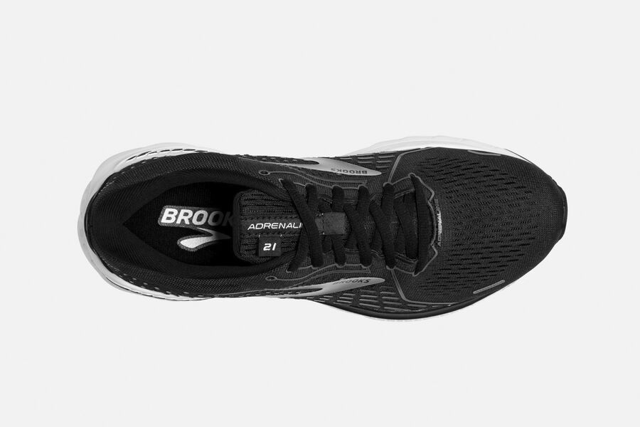 Brooks Running Shoes - Adrenaline GTS 21 Road Womens - Black/White - CBJ-368421